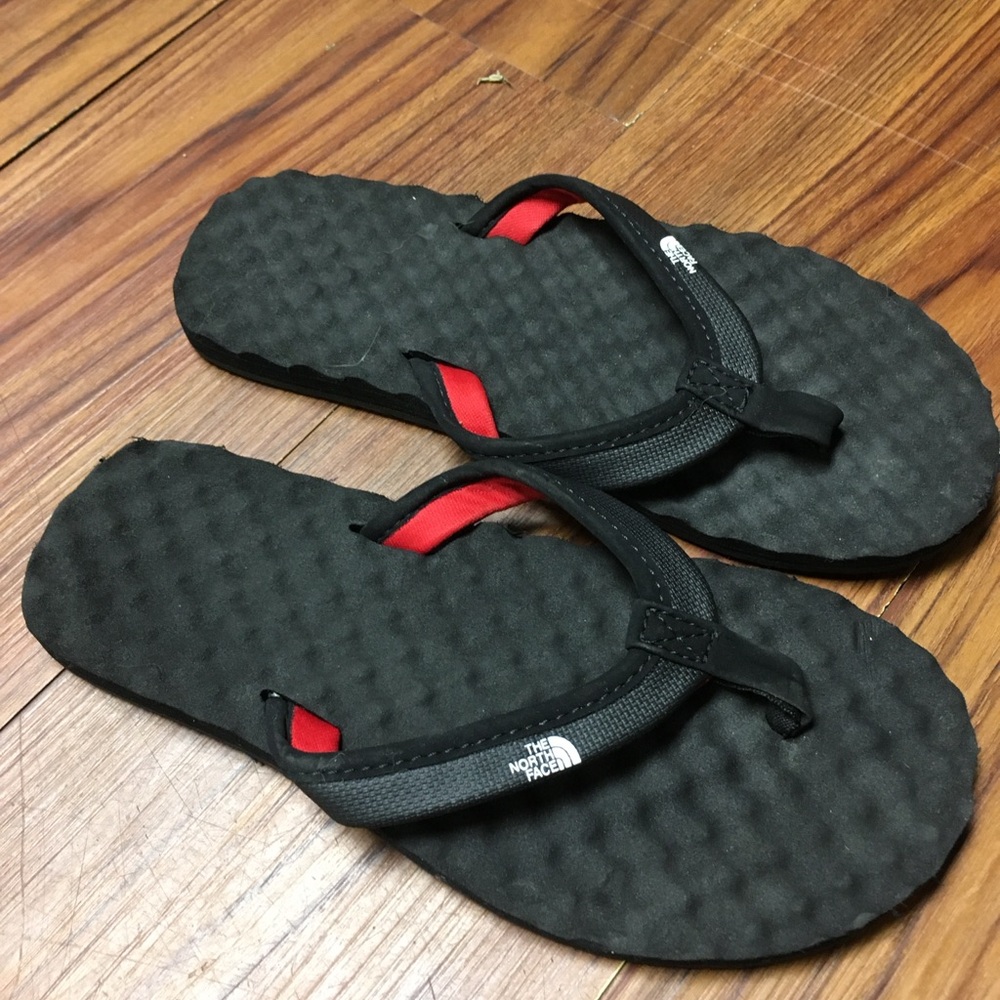 The North Face Black and Red Sandals
